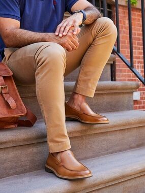 Amberjack The Loafer Men’s Dress Shoe In Honey Sz 12M